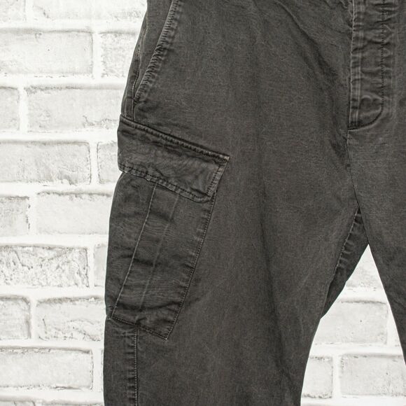 MSGM Cropped Cargo Pants Gray Cotton Made in Italy Size 54 - Picture 7 of 12